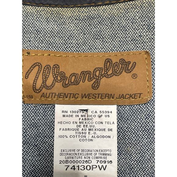 Wrangler Authentic Jean Jacket Vest size XXL - Picture 9 of 12